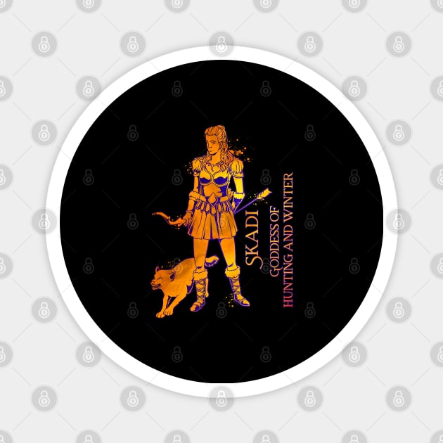 Viking goddess of hunting Skadi Magnet by Modern Medieval Design